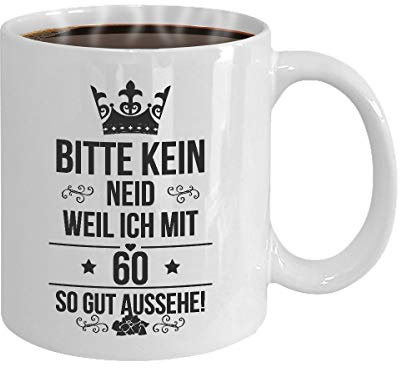 Tasse zum 60 Geburtstag Jahrgang 1966 geboren Keramik 375 Milliliter Mann Frau