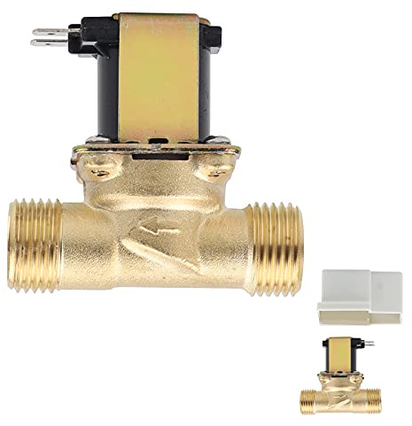 SWAWIS Válvula Solenoide 1/2 AC 230V Electroválvula Solenoide Eléctrica de Latón Normalmente Cerrada para Control de Agua