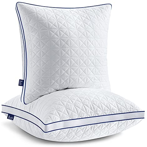 BedStory Kopfkissen 80x80, 2er Set Kissen 80x80 mit Reißverschluss, 2x1500g Mikrofaser Kopfkissen höhenverstellbar, Schlafkissen atmungsaktiv waschbar für Allergiker Seitenschläfer, Oeko Zertifiziert