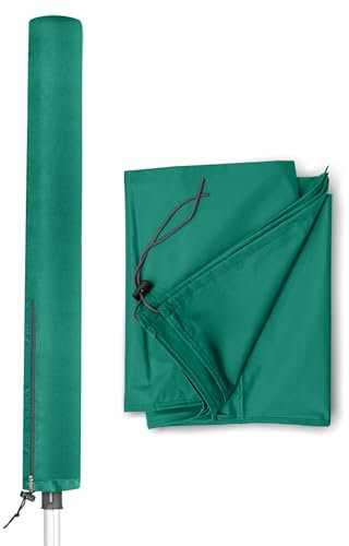 Rotary Washing Line Waterproof Cover with Draw String & Zip - Rotary Clothes Line Cover - Garden Rotary Dryer and Airer Cover - 165 cm Long | Green