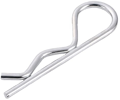 Anawakia 20 Stück Federstifte Typ B aus verzinktem Kohlenstoffstahl, Federclips mit verzinkten Befestigungsstiften (2,5 x 45 mm)