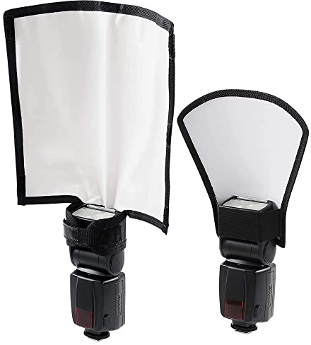 SEABABOO 2PCS Flash Diffusor Riflettore Softbox Speedlite Flash Diffusore Riflettore Diffusore Flash Universale Pieghevole Diffusore Flessibile Flash Diffusore flash portatile per la fotografia
