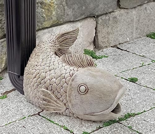 coolboy Fischstatuen Dachrinnen-Fallauslauf Verlängerungsstatuen Gartendekoration, Kunstharzstatue, dekorative Dachrinnenverlängerung, 7.6x10.2 cm Fallauslauf Verlängerung Umsteller Spritzblock | Umweltfreundliche Fisch-Deko Dachrinnenverlängerung, Umlenker, perfekte Regenrinnenverlängerung für 7,6 x 10,2 cm Fallrohre