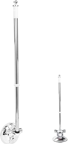 Gcroet Boat Accessories, Car Flag Pole Holder Traveler RV Flag Pole Kit Adjustable Suction Cup Flagpole Mount for Camper Silver