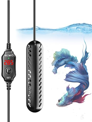 DoRight Aquariumheizung 100W Fischtank Heizung für Tropical mit Übertemperaturschutz und automatischer Abschaltung Beim Verlassen von Wasser 40L-100L Fischtank Salzwasser und Süßwasser Aquarien