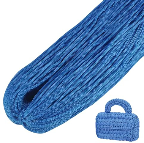 MLordoarf Cordino per Borse Uncinetto, Corda Macrame 3mm x 200m Filo Macrame in Poliestere Uncinenetto e Ferri per Abbigliamento, Borse, Tappeti, Fai da Te, Regalo per Maglieria
