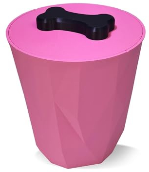 CrocketBox - Contenitore crocchette per cani e gatti, prodotto in Francia, ermetico, antiodore, APIE ROSE (capacità 2,5 kg)