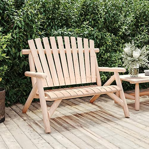 Tidyard Gartenbank Holzbank Sitzbank Gartenbankpark für 2-3 Sitzer,Balkonbank Parkbank Flurbank Terrassenbank für Terrasse,Balkon,Garten 2-Sitzer 119x85x98 cm Massivholz Fichte