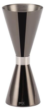 BFYDOAa Jigger Doble con Medidas Precisas, Herramienta de Barra Jigger de Acero Inoxidable para Bartending (30ml 45ml)(Negro)