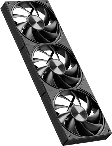 upHere gaming U3K3 All-in-One Ventole PC, Low Noise 4-Pin PWM Ventilatore 120mm, High Performance 1650RPM Hydraulic Bearing Ventola Raffreddamento, 25dB(A) Quiet Fan for PC Case CPU Cooling-Nero