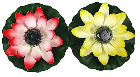 Artibetter 2stücke Solarbetriebene Lotus Blumen Deko-lichter Für Teich Garten Umweltfreundliche Schwimmende Beleuchtung Für Pool Landschaftsdekoration