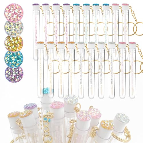 20 st tub glitter kristall läppborste engångs läppborstar läppglans applikatorer kit för sminkborste (blandade 5 färger)