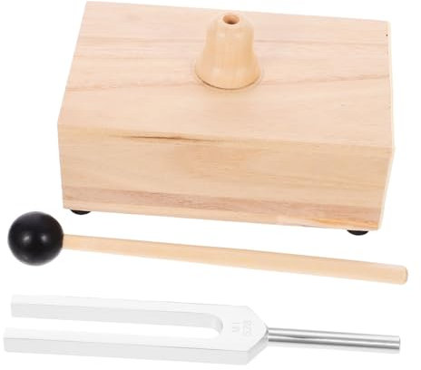 UPKOCH 1satz Tuning Fork Mit Holzresonator Und Schlägel Klanggabel Für Yoga Meditation Und Entspannungstechniken