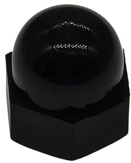 10/20 Stück M3 M4 M5 M6 M8 M10 M12 Schwarz-Weiß-Nylonmutter Kunststoff-Hutmuttern Dekorative Eichelmutter(Black,M8(20PCS))