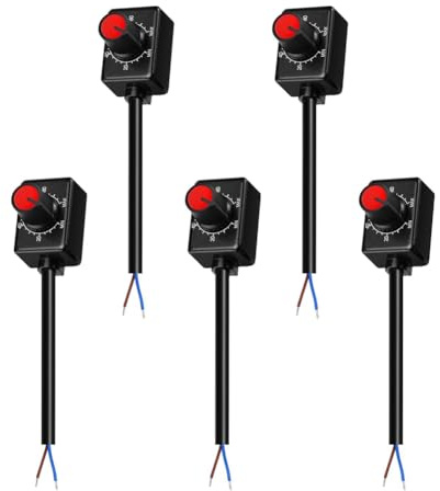 Geroosaty 5PCS DC 0/1-10V Knob Low Voltage Passive Dimmer for 0-10V or 1-10V Dimmable Electronic LED Driver