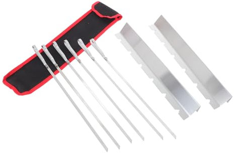 Set de Brochettes à Kebab en Acier Inoxydable Réutilisable pour Barbecue