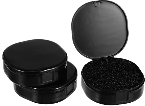 WEKADRIN Makeup Brush Cleaning Box Set 3pcs with Sponge Cleaner for Eyeshadow Brushes Portable Makeup Tool for Professional and Home Use