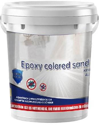 Pittura A Pavimento Epoxy - Rivestimento A Base D'acqua Ad Alto Lucido Autolivellante | Vernice Di Sabbia Epoxy Di Colore Non Scivolata Per Calcestruzzo, Piastrelle, Controsoffitto, Legno, Garage