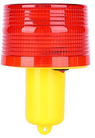 Telituny Solar Warnleuchte LED, 500-1000m Sichtweite Rotes Blinklicht (50x/Min), Wasserdicht IP65 für Straßen-/Bootssicherheit - 60h Laufzeit mit 500mAh Akku & Auto Tag/Nacht Modus