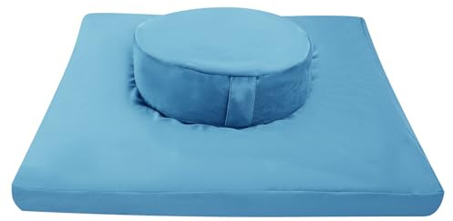 Meditation Cushion Set, Floorstanding Meditation Cushion,Meditation Pillow and Zafu Mat with Velvet Cover for Home Use Bedroom, Living Room, Balcony or Yoga Studio