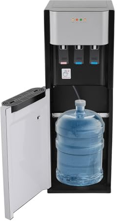 Dispensador de agua Carga Vertical Fontana de Agua Eléctrica 3 Salidas de Agua Dispensador de Agua Caliente Y Fría,para el Hogar, Cocina, Oficina, Dormitorio