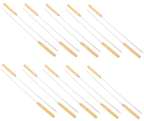 DOITOOL 20pièces Brochettes pour Barbecue Acier Inoxydable Outils à Brochettes pour Griller de Barbecue Pratiques
