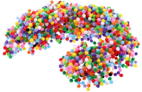 BUTIFULSIC Pompons Zum Basteln 2000 Stück Mini Filzkugeln 5 mm Bunt Weich Für Diy-Projekte Kinderbasteln Handwerk Und Dekorationen
