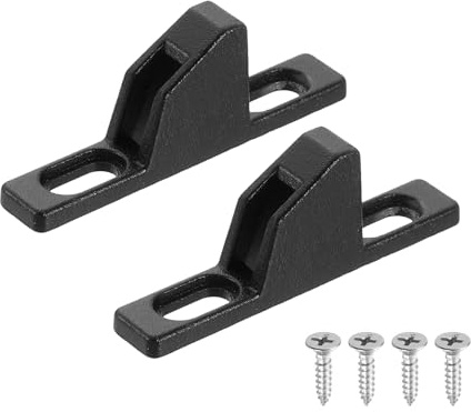 QUARKZMAN 2 Pcs Bloqueurs De Porte Coulissante, 2.17 x 0.38 Bloqueur De Verrou Pour Porte Coulissante En Verre En Alliage De Zinc Avec Vis De Fixation Pour Diverses Portes Patio, Noir