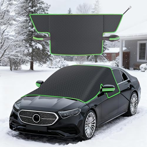 Windschutzscheiben Auto, Magnetische Abdeckung Frontscheibe Winter, mit Reflektierenden, Scheibenabdeckung schützt vor Schnee, Staub, Frost, Sonne – 253 x 150 cm