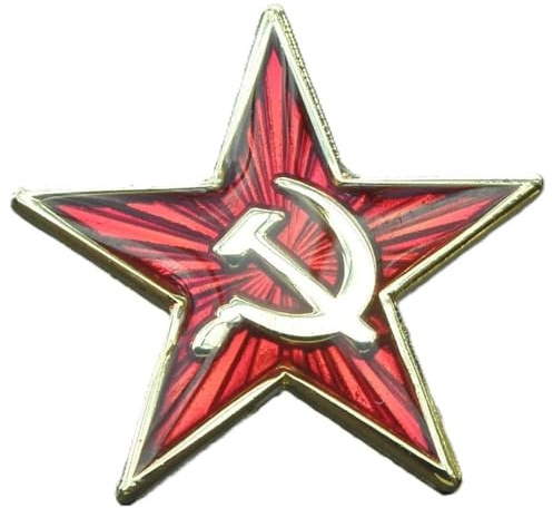 Badge à épingle Marteau et Faucille Étoile rouge communiste Révolution Socialiste URSS