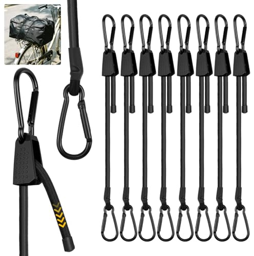 Expander mit Haken 8 Stück - 30 cm Verstellbar, Wetterfest, UV-beständig