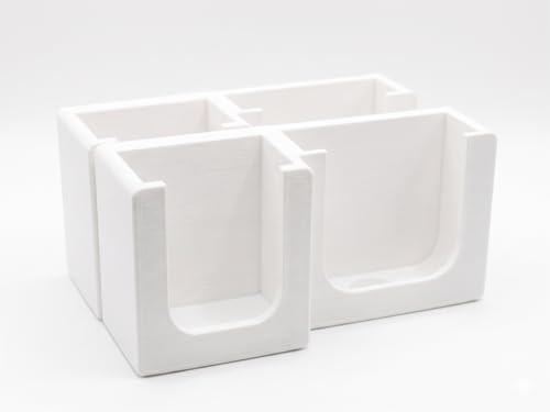 Genérico Soporte de Pared Adhesivo 2 en 1 para Mando a Distancia y Móvil — Organizador para Salón Dormitorio Oficina — Compatible Mandos TV Smartphones y Tabletas — Regalo Original Cinéfilo (Blanco)