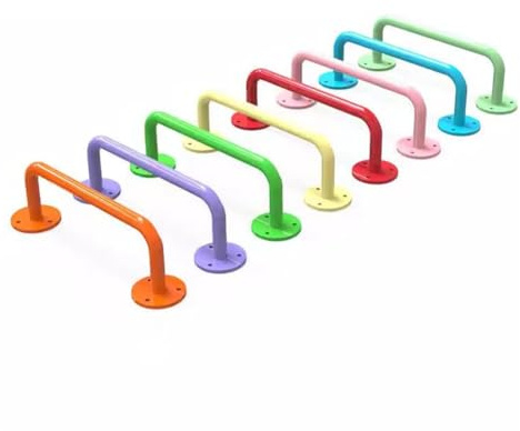 Heavy Duty Metal Handles for Monkey Bars, Climbing Frames, Treehouses, Wall Ladders - Indoor Outdoor Playground Grab Bars, 2 Pack