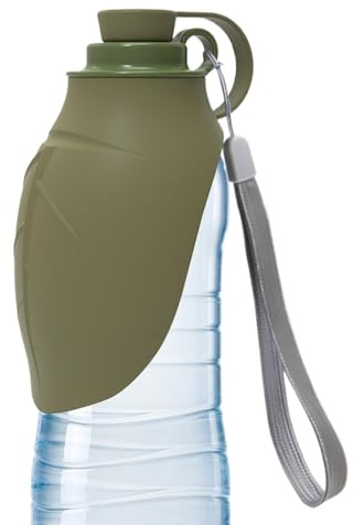 Botella De Agua Portátil para Perros | Pequeño Vaso Plegable Antifugas - Bebedero Agua Mascotas | para Alimentar Pasear Senderismo Coche Playa Aire Libre Camping Parque Jardín Patio Navidad