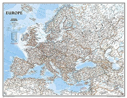 Europa, Classic, politisch, Grossformat, laminiert: 1:5419000: Reference Maps (National Geographic Reference Map)