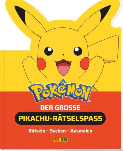 Pokémon: Der große Pikachu-Rätselspaß - Rätseln - Suchen - Ausmalen: Hardcover Pikachu formgestanzt