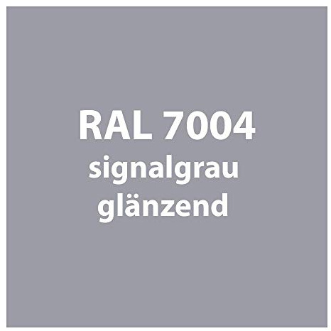 Streichlack Streich Lack Farbe 1K * Premium Qualität * 1 Liter (RAL 7004 signal-grau glänzend)