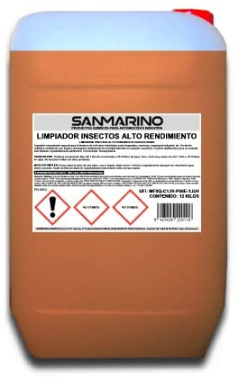 SANMARINO Limpiador DE Insectos ESTRELLADOS Alto Rendimiento Concentrado: 12 L.