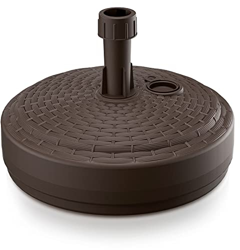 Deuba Base Rotonda per Ombrellone ø Max. 2,6cm da Riempire con Sabbia Ghiaia Acqua Polyrattan