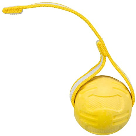 TRIXIE Pelota Sporting con Cuerda, Caucho TPR, ø6 cm, 20 cm