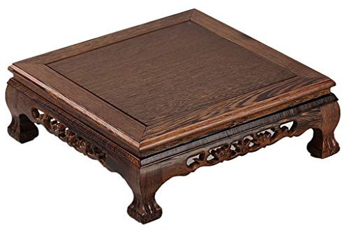Tables basses Table en Bois Style Chinois Vintage Cuisine Restaurant Meuble De Rangement Multifonctionnelle Créative (Color : Brown, Size : 21.5 * 23.5 * 11cm)