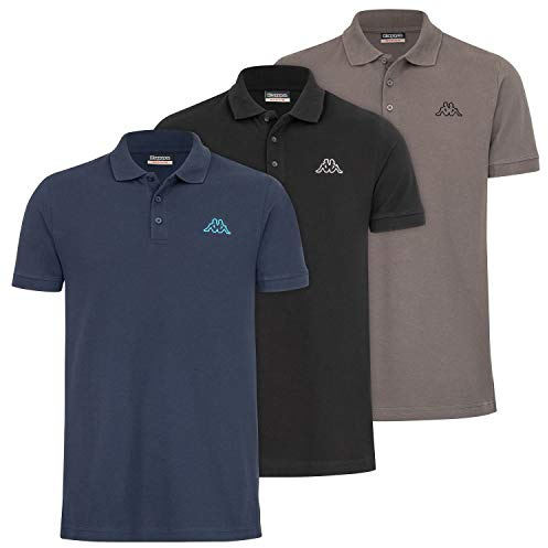 Kappa Herren Polo VELEOT 3 Polo Shirt 3er-Pack s/s 707408-18-0201 XXXL