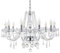 A1A9 Araña de cristal moderna con 10 luces, Claro K9 Crystal Gotita de vidrio de luz de techo, Luces colgantes elegantes para comedor, sala de estar, vestíbulo, D80cm H60cm Cadena 60cm
