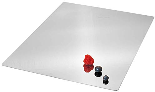Lares Bandeja para tartas rectangular de acero inoxidable, 43 x 32 cm, fabricada en Alemania