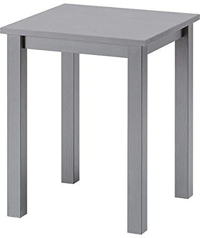 hagge home Skandinavisch Holz Beistelltisch Nachttisch Couchtisch Sofatisch Konsolentisch Kaffeetisch Holztisch Wohnzimmertisch Schlafzimmertisch 45x45 cm Höhe 55 cm, Grau
