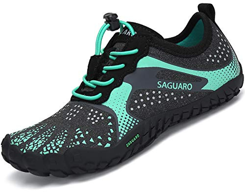 Scarpe da Scoglio Bambini Ragazze Ragazzi Scarpe per Immersione Nuotare Spiaggia Surf Yoga Sport Acquatico Verde 25
