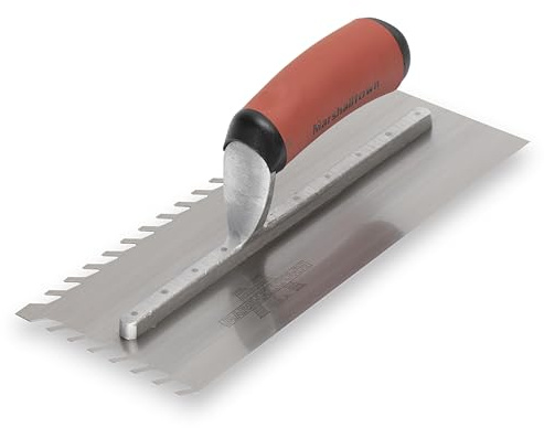 Marshalltown Lay Flat Zahnkelle, Kerbe 10 mm, Carbonstahl, Durasoft Griff, Grösse: 279x114 mm