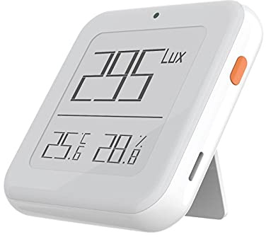 Tuya Bt/zigbee 3 in 1 Licht-, Temperatur- und Feuchtigkeitsdetektor Smart Linked Home Sensor, der Artikel wiegt 45g, Geeignet für Schlafzimmer, Pflanzen, Gewächshäuser, Keller, Weiß(Bluetooth-Version)