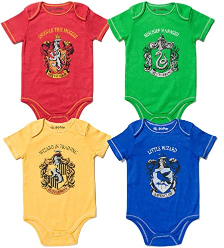 Harry Potter Baby-Jungen 0c9660ry Gymnastikanzug, Blau/Grün/Rot/Gelb, 6-9 Monate