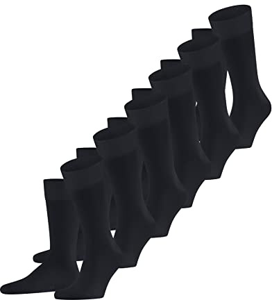 FALKE Happy 6-pack Cotton Plain Multipack Strumpor, Blå, 43-46